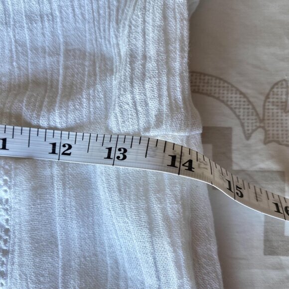 Free People White Lace Eyelet Prairie Midi Dress - Picture 14 of 16